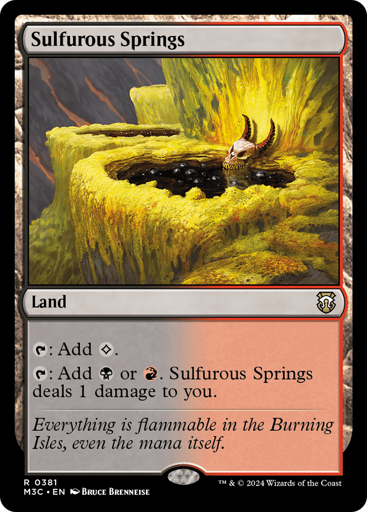 Sulfurous Springs (Ripple Foil) [Modern Horizons 3 Commander] | Silver Goblin