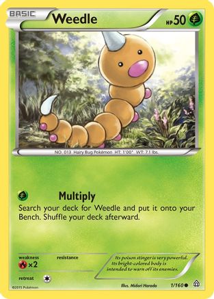 Weedle (1) Reverse Holofoil - XY  Primal Clash