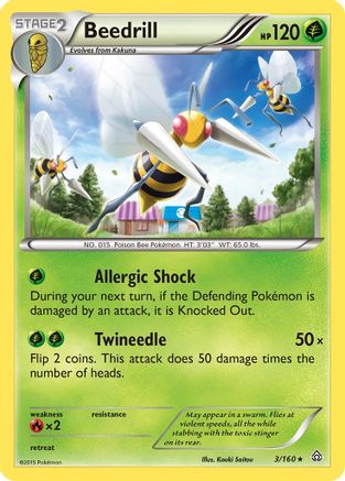 Beedrill (3) Reverse Holofoil - XY  Primal Clash