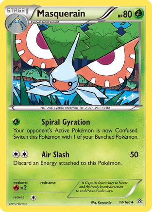 Masquerain (14) Reverse Holofoil - XY  Primal Clash