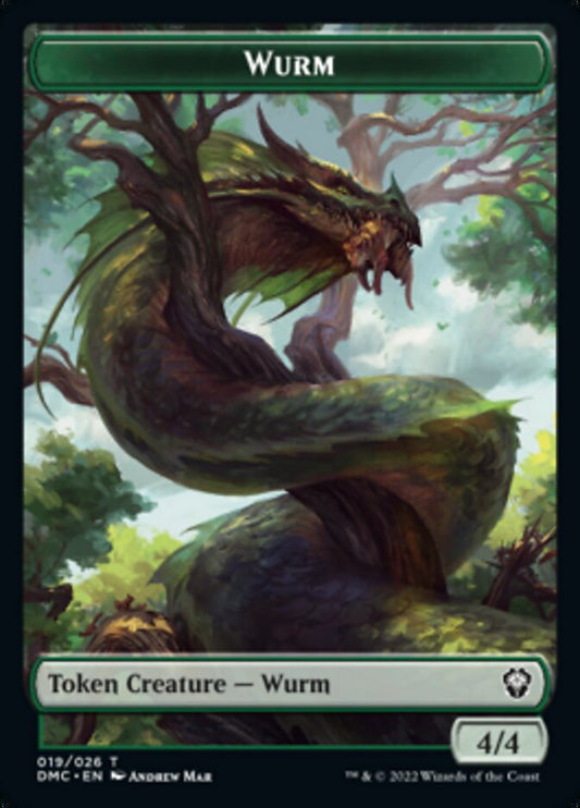 Wurm Token [Dominaria United Commander Tokens] Foil
