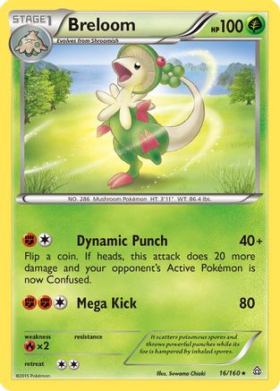Breloom (16) Reverse Holofoil - XY  Primal Clash