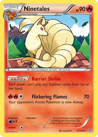 Ninetales (21) Reverse Holofoil - XY  Primal Clash