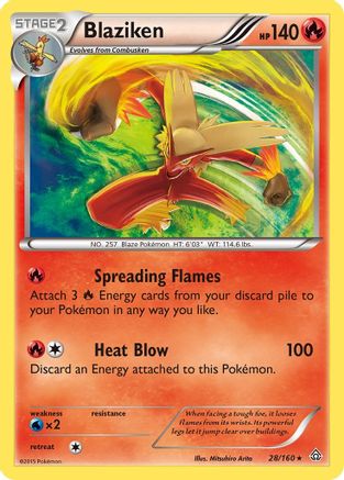 Blaziken (28) Reverse Holofoil - XY  Primal Clash