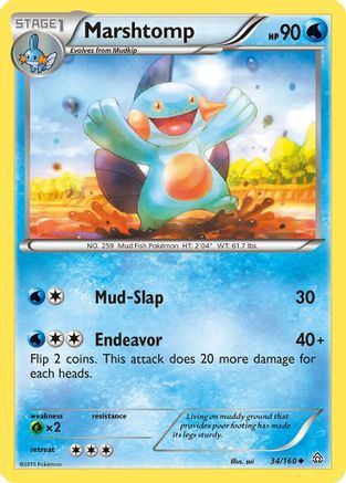 Marshtomp (34) Reverse Holofoil - XY  Primal Clash