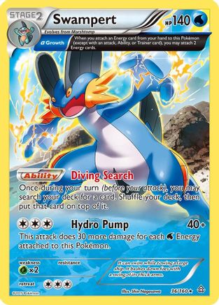 Swampert (Alpha) (36) Reverse Holofoil - XY  Primal Clash