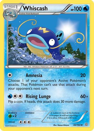 Whiscash (40/160) [XY: Primal Clash] Reverse Holofoil