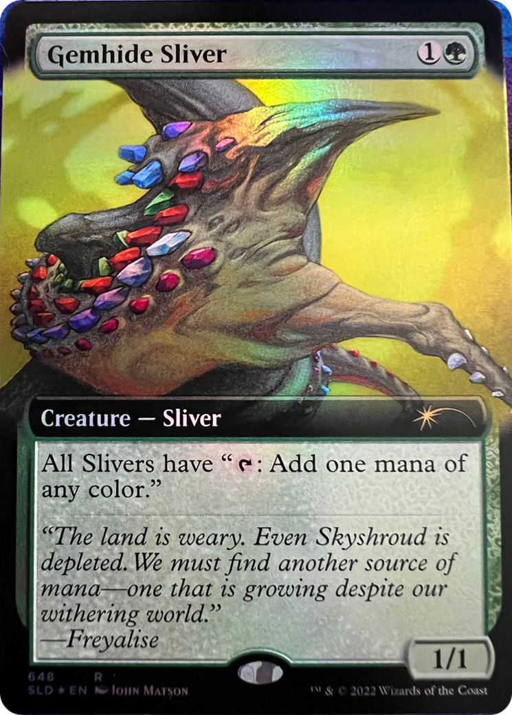 Gemhide Sliver (Extended Art) [Secret Lair Drop Series] | Silver Goblin