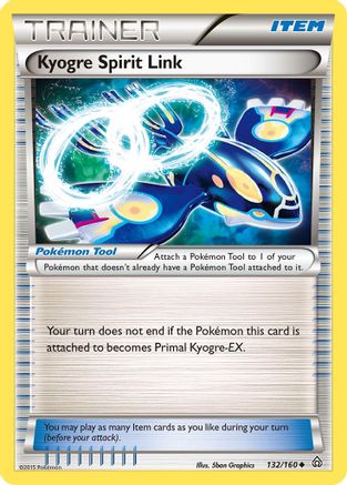Kyogre Spirit Link (132) Reverse Holofoil - XY  Primal Clash