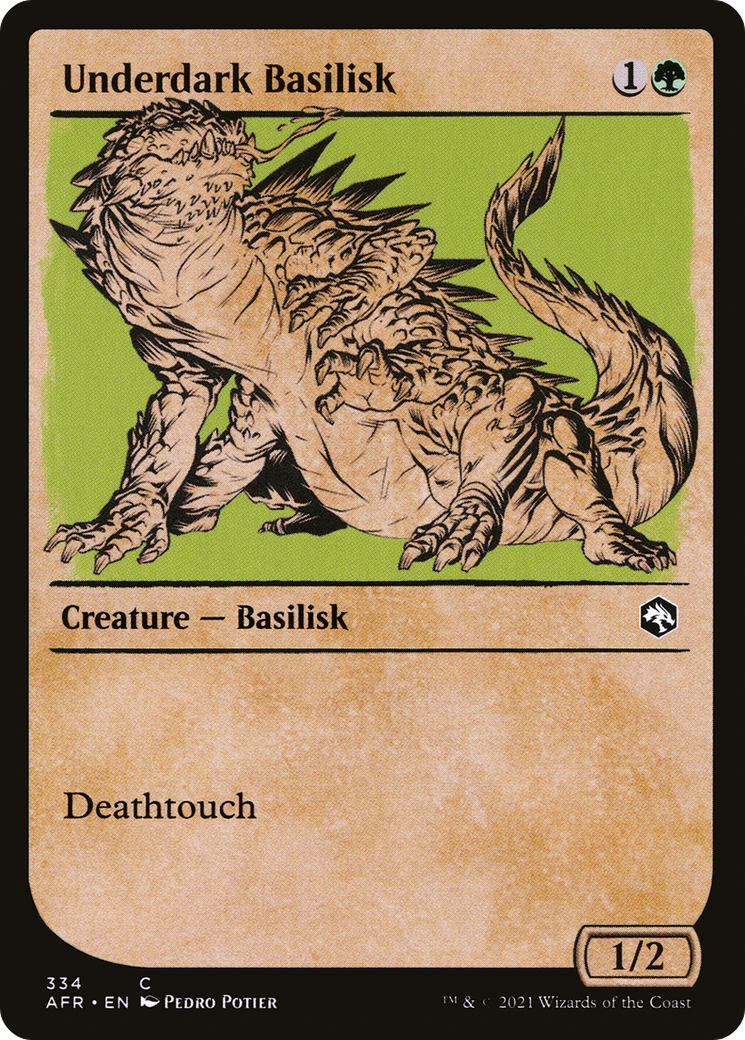 Underdark Basilisk (Showcase) (334) Foil - Adventures in the Forgotten Realms
