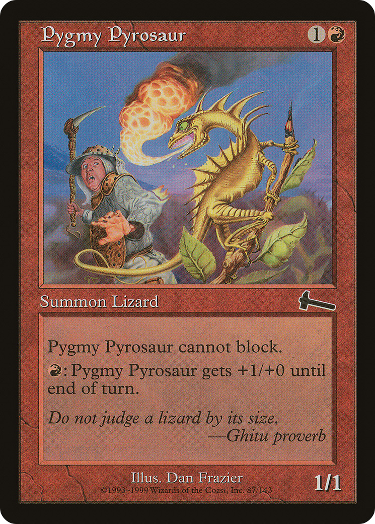 Pygmy Pyrosaur [Urza's Legacy] Foil