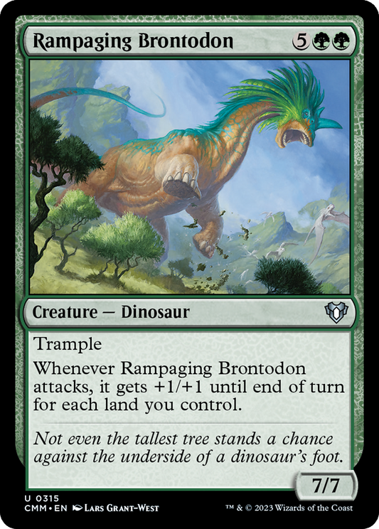 Rampaging Brontodon [Commander Masters] Foil