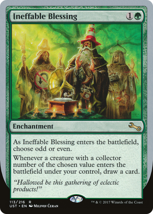 Ineffable Blessing ("choose odd or even") [Unstable] Foil