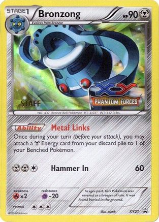 Bronzong - XY21 (Prerelease) [Staff] (XY21) Holofoil - XY Promos
