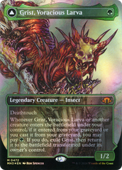 Grist, Voracious Larva // Grist, the Plague Swarm (Borderless) (Textured Foil) [Modern Horizons 3] | Silver Goblin