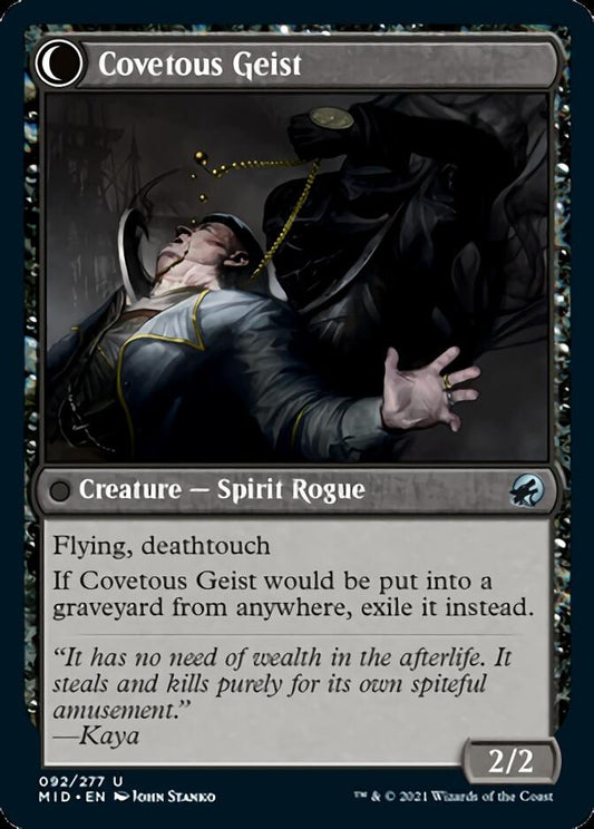 Covert Cutpurse // Covetous Geist [Innistrad: Midnight Hunt] Foil