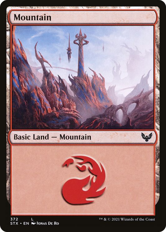 Mountain (372) [Strixhaven: School of Mages] Foil