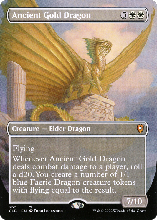 Ancient Gold Dragon (Borderless Alternate Art) [Commander Legends: Battle for Baldur's Gate] Foil