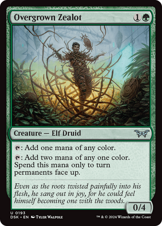 Overgrown Zealot [Duskmourn: House of Horror] Foil