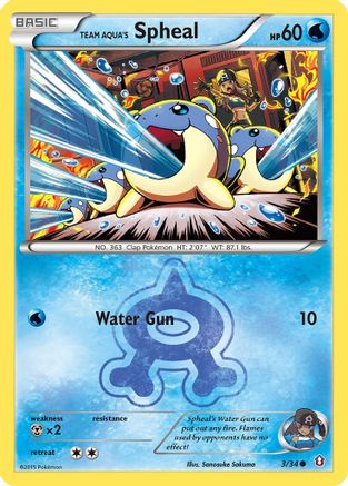 Team Aqua's Spheal (3) Reverse Holofoil - Double Crisis