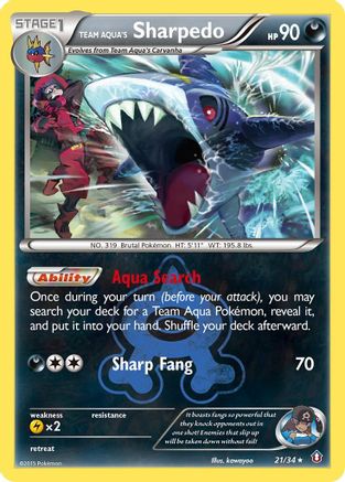 Team Aqua's Sharpedo (21) Reverse Holofoil - Double Crisis