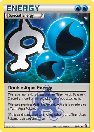 Double Aqua Energy (33) Reverse Holofoil - Double Crisis