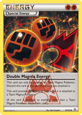 Double Magma Energy (34/34) [XY: Double Crisis] | Silver Goblin