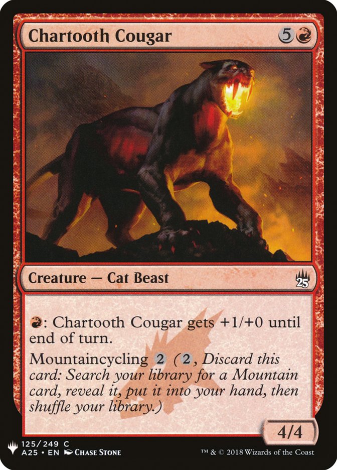 Chartooth Cougar [Mystery Booster] | Silver Goblin