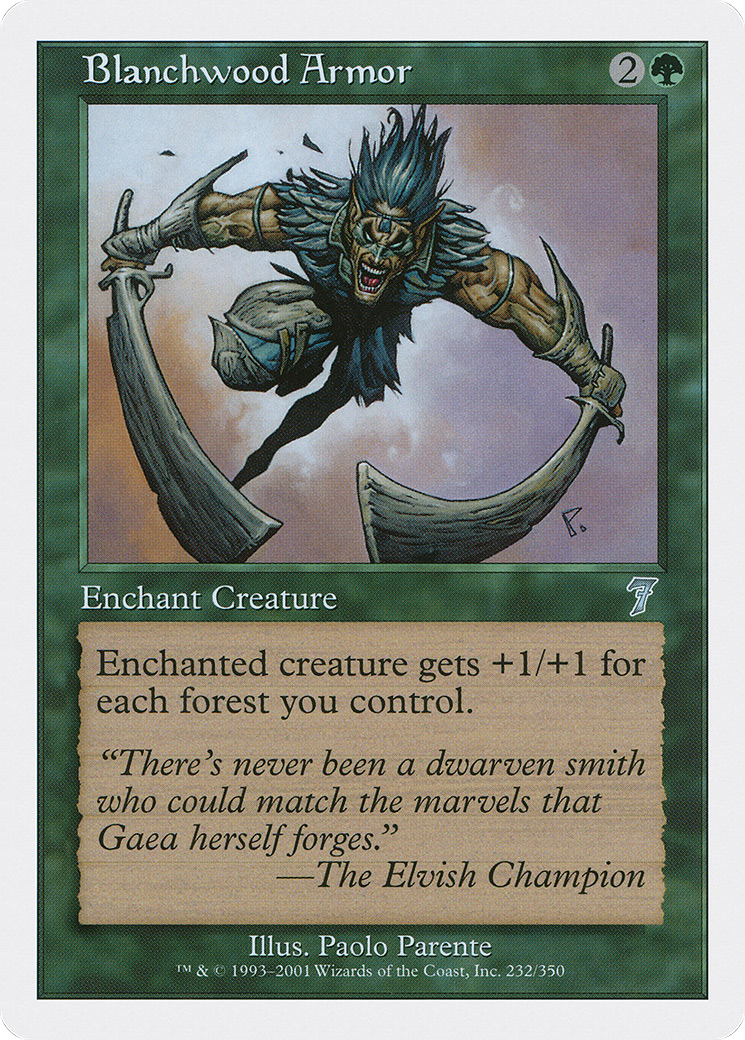 Blanchwood Armor (232) Foil - Seventh Edition