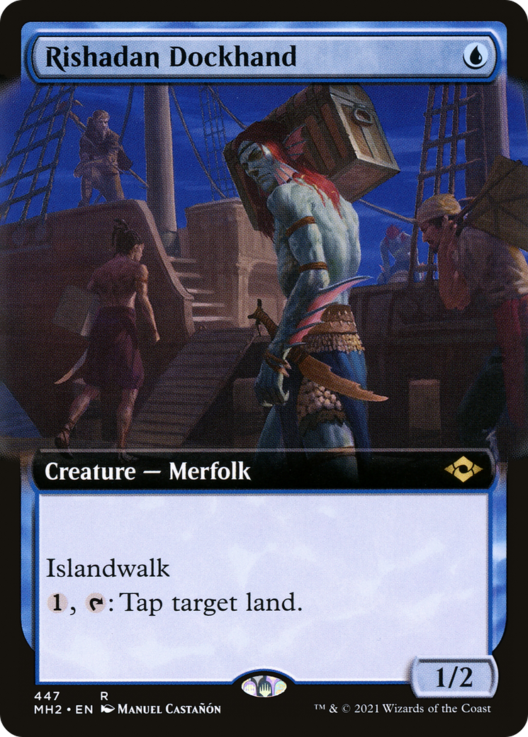 Rishadan Dockhand (Extended Art) [Modern Horizons 2] | Silver Goblin