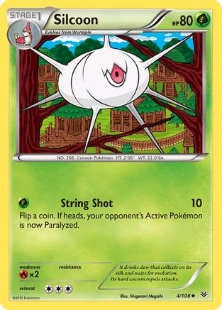 Silcoon (4) Reverse Holofoil - XY  Roaring Skies
