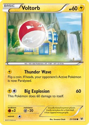 Voltorb (21/108) [XY: Roaring Skies] Reverse Holofoil