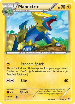 Manectric (25) Reverse Holofoil - XY  Roaring Skies