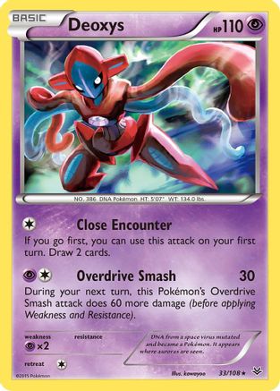 Deoxys (33) Reverse Holofoil - XY  Roaring Skies