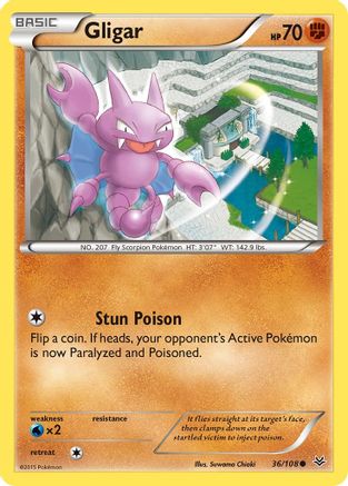 Gligar (36/108) [XY: Roaring Skies] | Silver Goblin