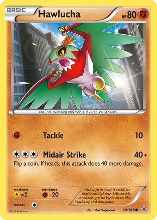 Hawlucha (39) Reverse Holofoil - XY  Roaring Skies