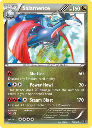 Salamence (57) Reverse Holofoil - XY  Roaring Skies