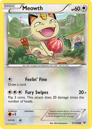 Meowth (67) Reverse Holofoil - XY  Roaring Skies