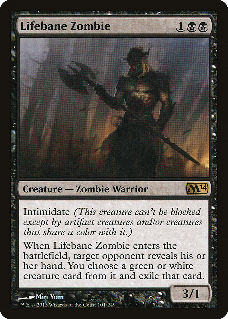 Lifebane Zombie (101) Foil - Magic 2014