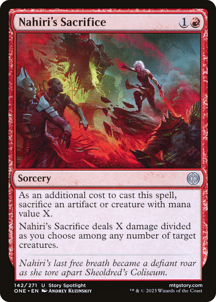 Nahiri's Sacrifice [Phyrexia: All Will Be One] Foil