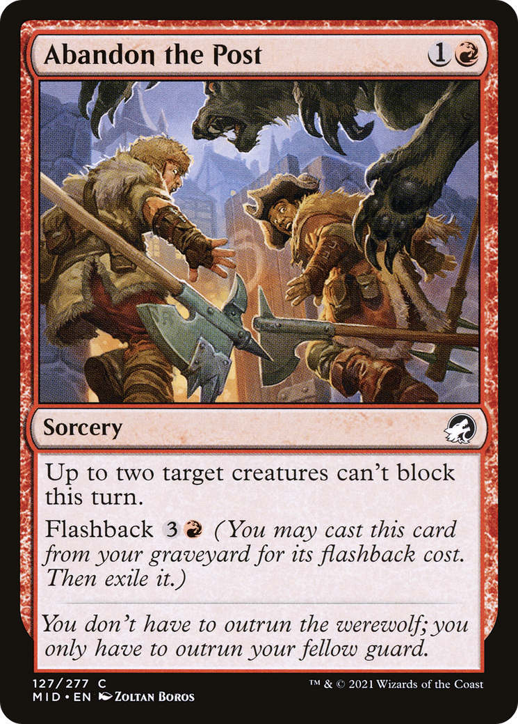 Abandon the Post [Innistrad: Midnight Hunt] Foil