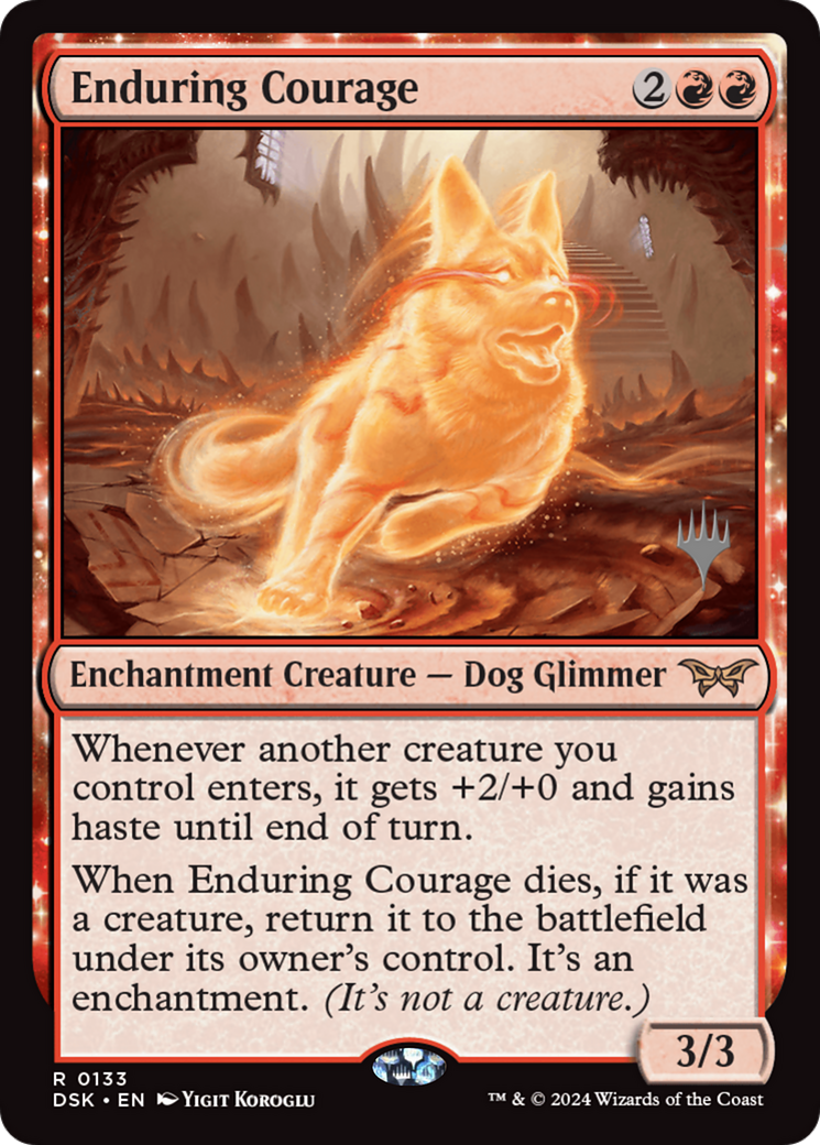 Enduring Courage [Duskmourn: House of Horror Promos] Foil