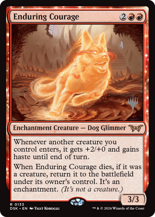 Enduring Courage [Duskmourn: House of Horror Promos] Foil