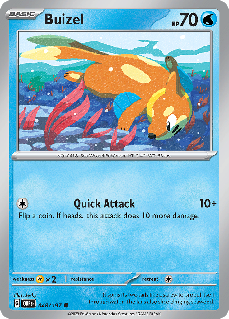 Buizel (048/197) [Scarlet & Violet: Obsidian Flames] | Silver Goblin