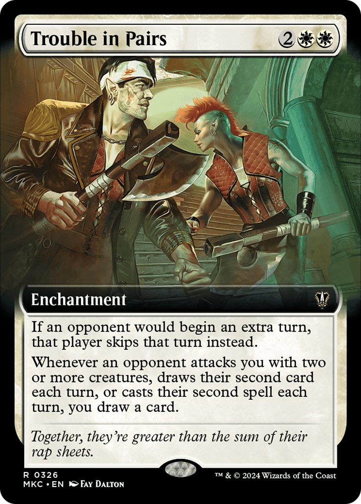 Trouble in Pairs (Extended Art) [Murders at Karlov Manor Commander] | Silver Goblin