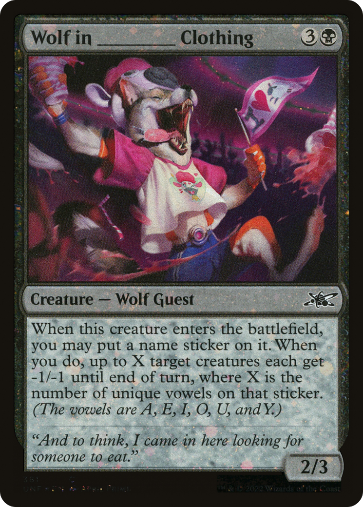 Wolf in _____ Clothing (Galaxy Foil) [Unfinity] | Silver Goblin