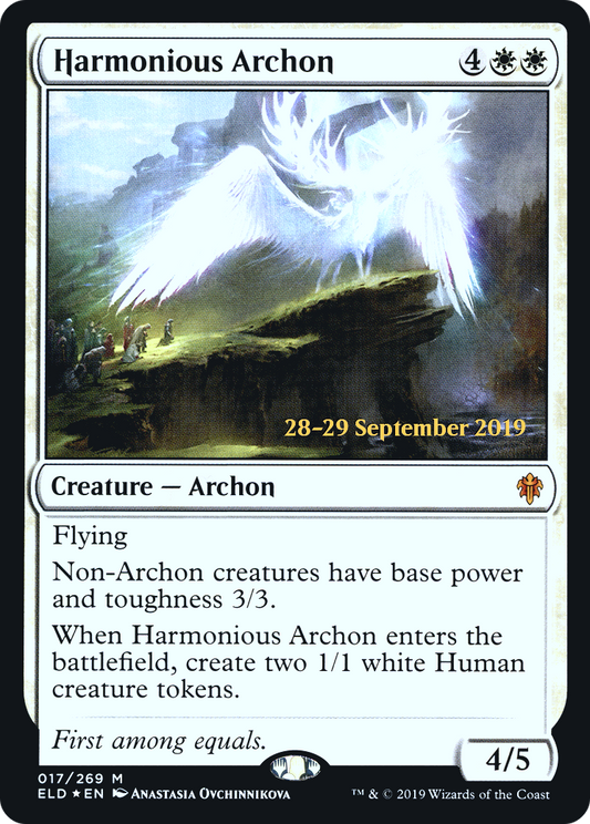 Harmonious Archon [Throne of Eldraine Prerelease Promos]