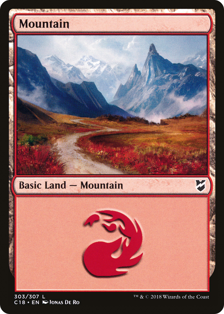 Mountain (303) [Commander 2018] | Silver Goblin