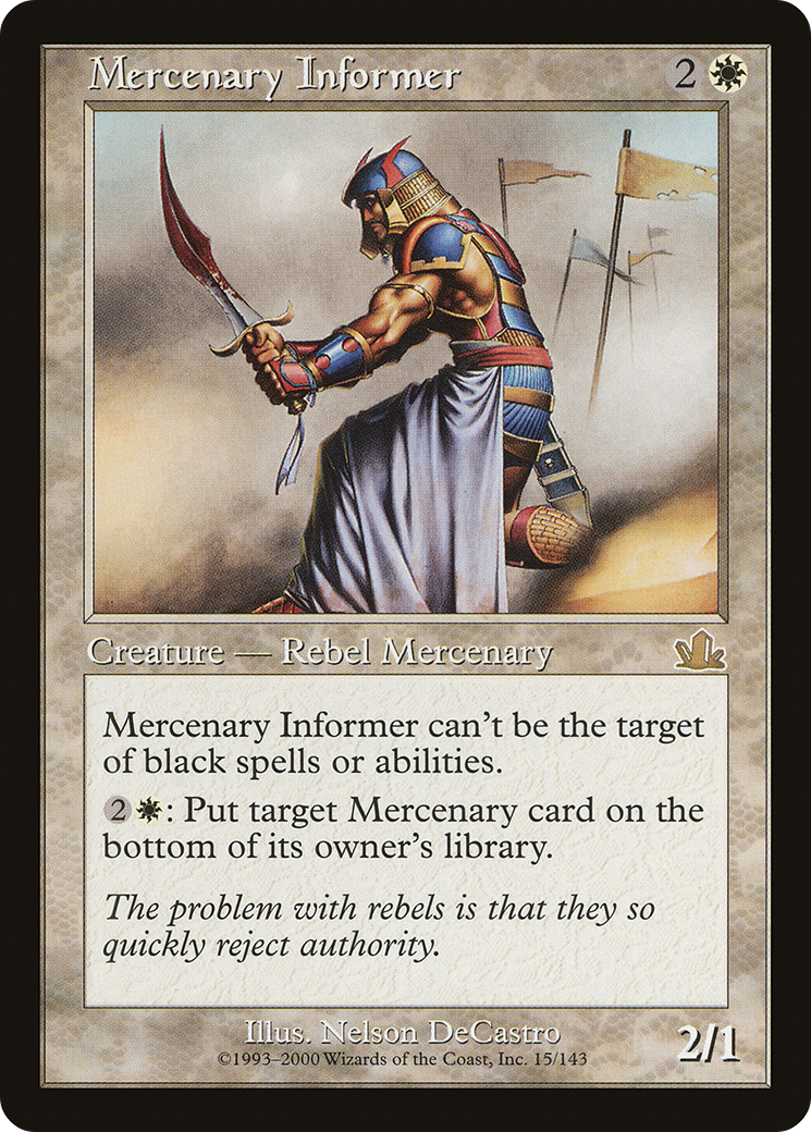 Mercenary Informer [Prophecy] Foil