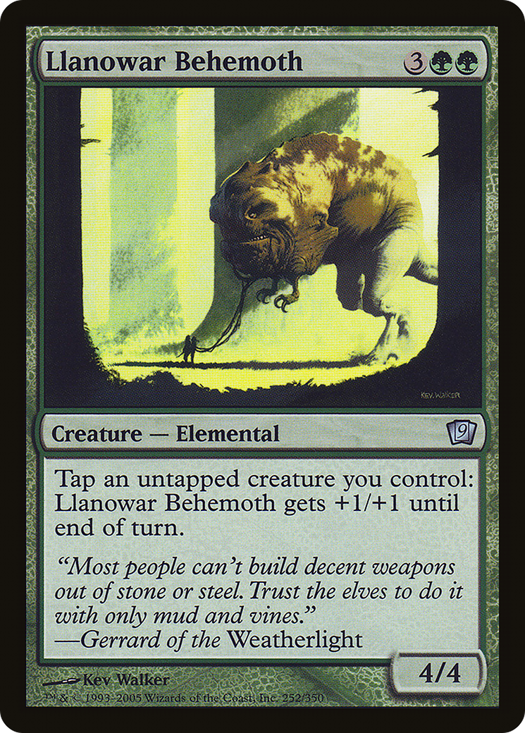 Llanowar Behemoth (252★) Foil - Ninth Edition
